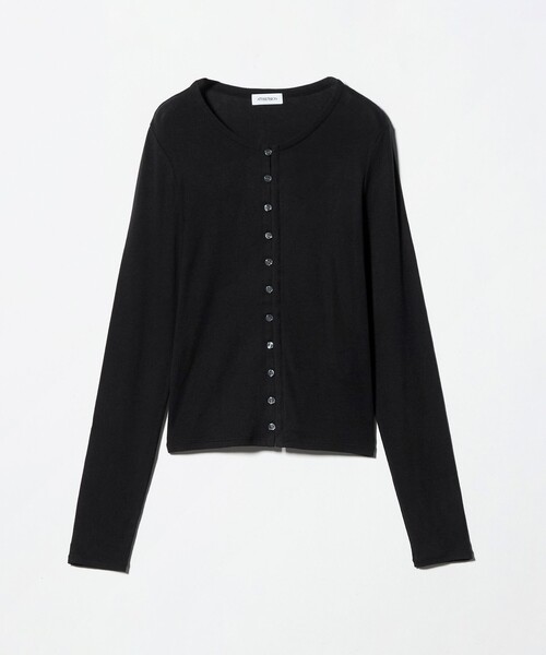ATTISESSION（アティセッション）の「＜ATTISESSION＞フライス ループボタン カーディガン（カーディガン/ボレロ・レディース・ブラック/ワイン/オフホワイト・FREE）」の19枚目の写真
