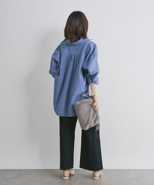 un dix cors(アンディコール)の「《こなれカジュアルに》ドロストワイドデニム(デニムパンツ・レディース・ブラック/ブルー・M/L)」の10枚目の写真