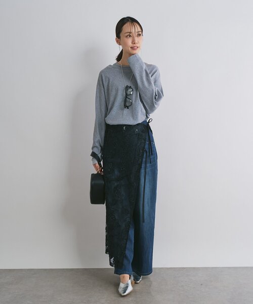 un dix cors(アンディコール)の「《こなれカジュアルに》ドロストワイドデニム(デニムパンツ・レディース・ブラック/ブルー・M/L)」の21枚目の写真