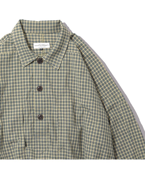 elephant TRIBAL fabrics（エレファントトライバルファブリックス）の「elephant TRIBAL fabrics M35 HOCKEY CHECK SHIRT（シャツ/ブラウス・メンズ・グリーン/ブルー・FREE）」の3枚目の写真