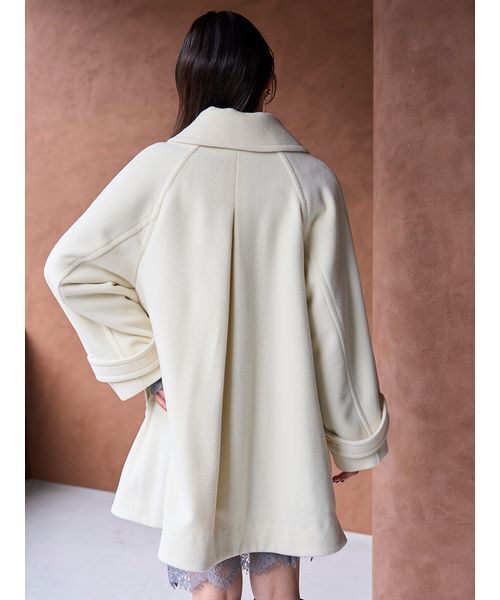 SNIDEL（スナイデル）の「ステンカラーミドルコート（ステンカラーコート・レディース・チャコールグレー/ライトベージュ/アイボリー・1/0）」の7枚目の写真