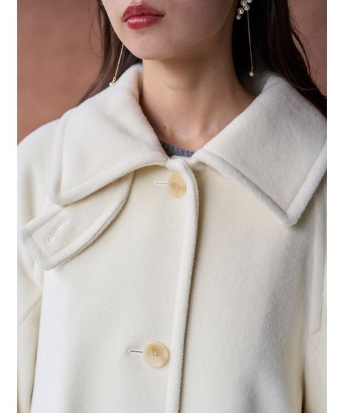 SNIDEL（スナイデル）の「ステンカラーミドルコート（ステンカラーコート・レディース・チャコールグレー/ライトベージュ/アイボリー・1/0）」の9枚目の写真