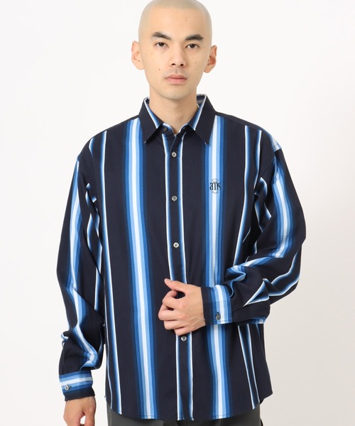 atmos(アトモス)の「atmos Flannel Stripe Shirt / アトモス フランネル ストライプ シャツ(シャツ/ブラウス・メンズ・ブラウン/ブルー/ブラック・L/XL/M)」の3枚目の写真