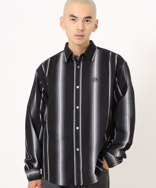 atmos(アトモス)の「atmos Flannel Stripe Shirt / アトモス フランネル ストライプ シャツ(シャツ/ブラウス・メンズ・ブラウン/ブルー/ブラック・L/XL/M)」の1枚目の写真