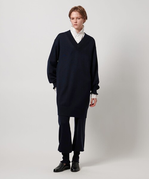 LOEFF（ロエフ）の「＜LOEFF＞9ゲージ フリンジ ビッグ ニット プルオーバー（ニット/セーター・レディース・ライム/ベージュ/ネイビー・FREE）」の8枚目の写真