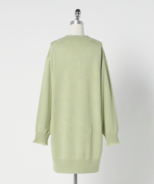 LOEFF（ロエフ）の「＜LOEFF＞9ゲージ フリンジ ビッグ ニット プルオーバー（ニット/セーター・レディース・ライム/ベージュ/ネイビー・FREE）」の19枚目の写真