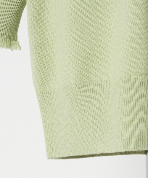 LOEFF（ロエフ）の「＜LOEFF＞9ゲージ フリンジ ビッグ ニット プルオーバー（ニット/セーター・レディース・ライム/ベージュ/ネイビー・FREE）」の16枚目の写真