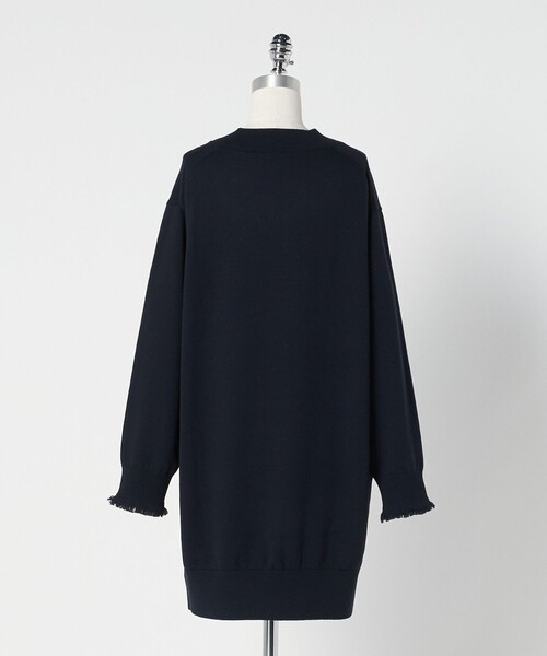 LOEFF（ロエフ）の「＜LOEFF＞9ゲージ フリンジ ビッグ ニット プルオーバー（ニット/セーター・レディース・ライム/ベージュ/ネイビー・FREE）」の14枚目の写真