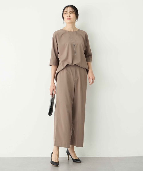 A/C DESIGN BY ALPHA CUBIC（エーシーデザインバイアルファキュービック）の「ドルマンブラウス【UVカット・セットアップ対応】（シャツ/ブラウス・レディース・ブラック/モカ・13号/11号/9号）」の10枚目の写真