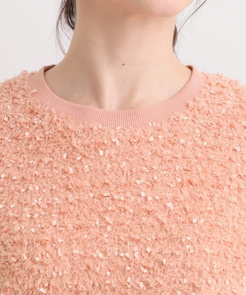 DRESKIP(ドレスキップ)の「【S-LL】大人も着やすい愛らしさ リボンヤーン半袖トップス(Tシャツ/カットソー・レディース・ナチュラル/ライトオレンジ系・04/03/02/01)」の13枚目の写真