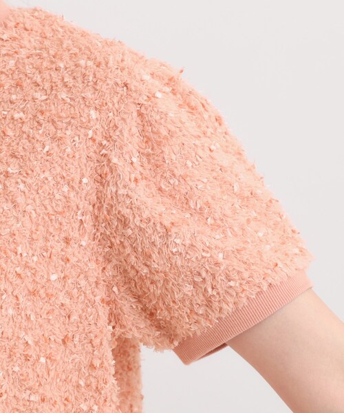 DRESKIP(ドレスキップ)の「【S-LL】大人も着やすい愛らしさ リボンヤーン半袖トップス(Tシャツ/カットソー・レディース・ナチュラル/ライトオレンジ系・04/03/02/01)」の14枚目の写真