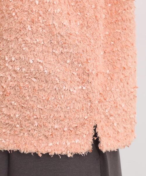 DRESKIP(ドレスキップ)の「【S-LL】大人も着やすい愛らしさ リボンヤーン半袖トップス(Tシャツ/カットソー・レディース・ナチュラル/ライトオレンジ系・04/03/02/01)」の8枚目の写真