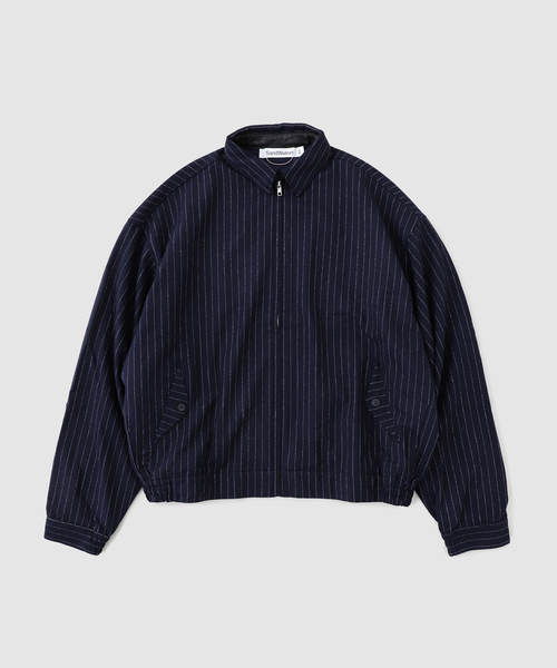 BAYCREW'S DEPO(ベイクルーズデポ)の「SandWaterr / サンドウォーター CRAFTED BLOUSON / WOOL MIX ST(ブルゾン・メンズ・ネイビー/ベージュ・2/1)」の2枚目の写真