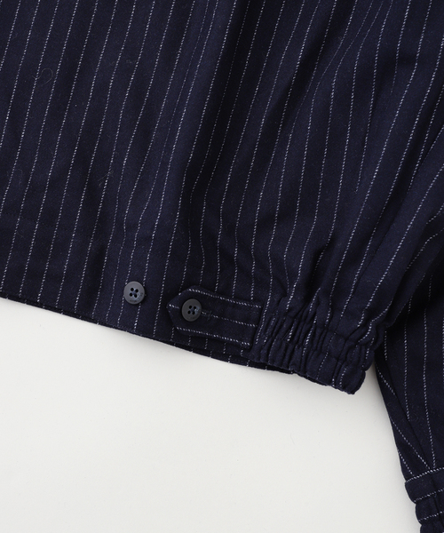BAYCREW'S DEPO(ベイクルーズデポ)の「SandWaterr / サンドウォーター CRAFTED BLOUSON / WOOL MIX ST(ブルゾン・メンズ・ネイビー/ベージュ・2/1)」の4枚目の写真