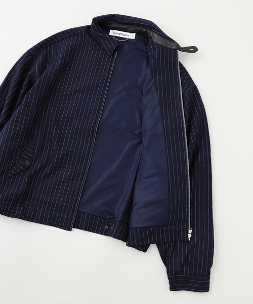 BAYCREW'S DEPO(ベイクルーズデポ)の「SandWaterr / サンドウォーター CRAFTED BLOUSON / WOOL MIX ST(ブルゾン・メンズ・ネイビー/ベージュ・2/1)」の5枚目の写真