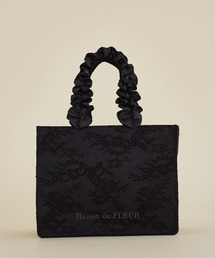 Uhr 黒 フリル付きトートバッグ VitaFelice｜ナイロン2wayフリルトートバッグ | Rakuten Fashion
