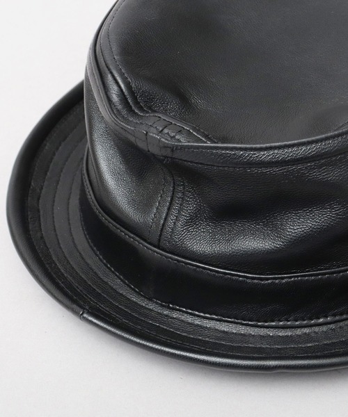本革 ラムレザー（羊革） ポークパイハット（ハット）｜ReqHatter