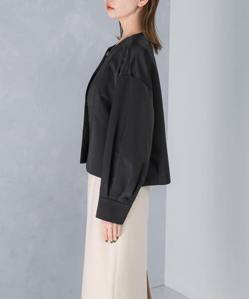 セール】マットサテンノーカラーブルゾン（ブルゾン）｜URBAN RESEARCH