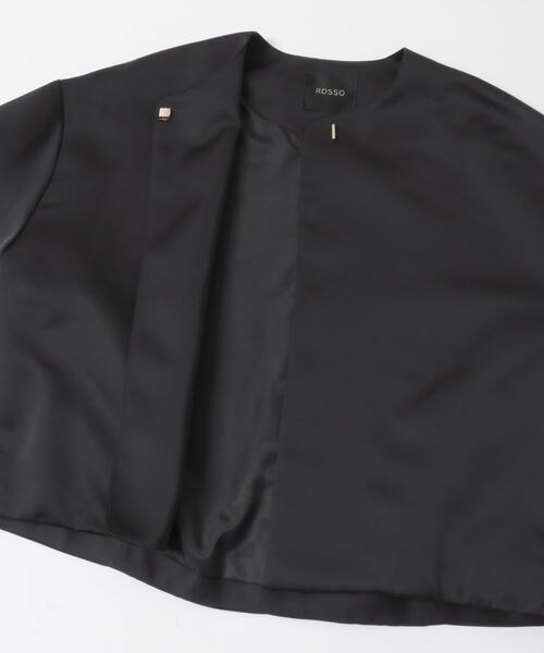 URBAN RESEARCH ROSSO WOMEN（アーバンリサーチ　ロッソ）の「マットサテンノーカラーブルゾン（ブルゾン・レディース・ブラック・FREE）」の10枚目の写真