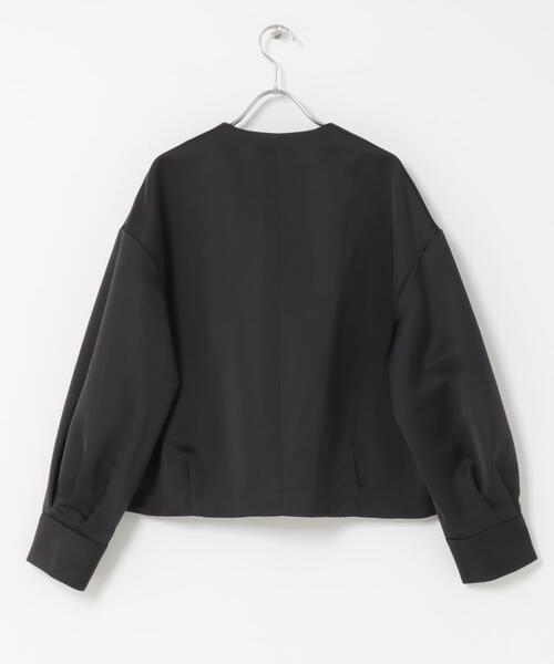 URBAN RESEARCH ROSSO WOMEN（アーバンリサーチ　ロッソ）の「マットサテンノーカラーブルゾン（ブルゾン・レディース・ブラック・FREE）」の12枚目の写真