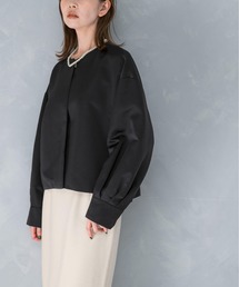 URBAN RESEARCH ROSSO WOMEN | マットサテンノーカラーブルゾン(ブルゾン)