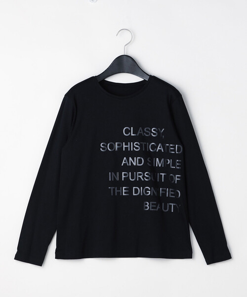 COMME CA(コムサ)の「スーピマバイオシルスムース パーパスT(Tシャツ/カットソー・レディース・ホワイト/ブラック/サックスブルー・9号/11号)」の2枚目の写真
