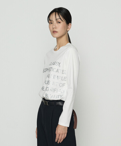 COMME CA(コムサ)の「スーピマバイオシルスムース パーパスT(Tシャツ/カットソー・レディース・ホワイト/ブラック/サックスブルー・9号/11号)」の11枚目の写真