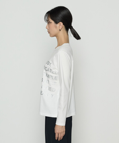 COMME CA(コムサ)の「スーピマバイオシルスムース パーパスT(Tシャツ/カットソー・レディース・ホワイト/ブラック/サックスブルー・9号/11号)」の12枚目の写真