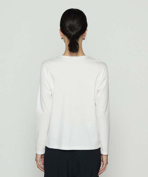 COMME CA(コムサ)の「スーピマバイオシルスムース パーパスT(Tシャツ/カットソー・レディース・ホワイト/ブラック/サックスブルー・9号/11号)」の13枚目の写真