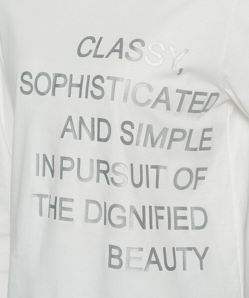 COMME CA(コムサ)の「スーピマバイオシルスムース パーパスT(Tシャツ/カットソー・レディース・ホワイト/ブラック/サックスブルー・9号/11号)」の9枚目の写真