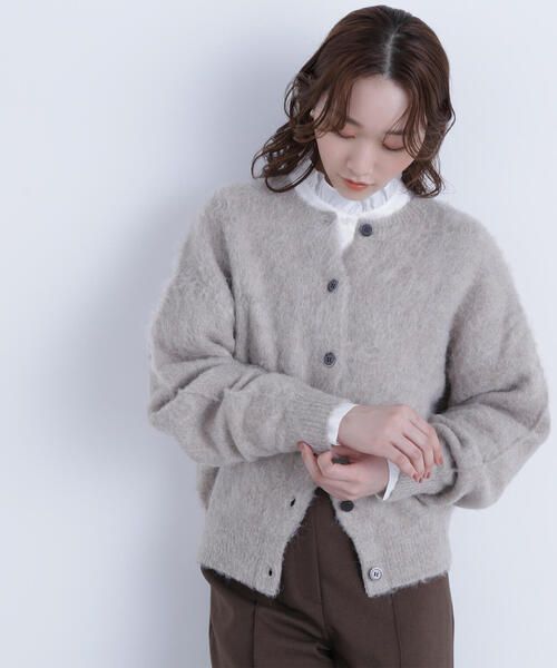 NATURAL BEAUTY BASIC（ナチュラルビューティーベーシック）の「◇2wayヘアリーカーディガン（カーディガン/ボレロ・レディース・グレー/ベージュ/ピンク・FREE）」の16枚目の写真