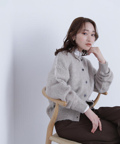 NATURAL BEAUTY BASIC（ナチュラルビューティーベーシック）の「◇2wayヘアリーカーディガン（カーディガン/ボレロ・レディース・グレー/ベージュ/ピンク・FREE）」の18枚目の写真