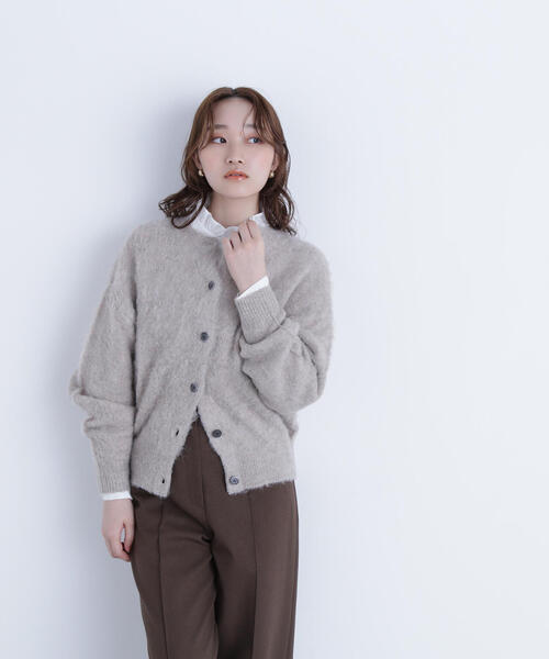 NATURAL BEAUTY BASIC（ナチュラルビューティーベーシック）の「◇2wayヘアリーカーディガン（カーディガン/ボレロ・レディース・グレー/ベージュ/ピンク・FREE）」の20枚目の写真