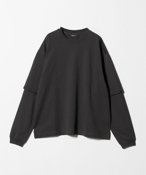 green label relaxing（グリーンレーベルリラクシング）の「【WEB限定】＜GLR or＞フェイクレイヤード クルーネック Tシャツ カットソー（Tシャツ/カットソー・メンズ・ライラック/ライトグレー/ブラック・S/L/M）」の15枚目の写真