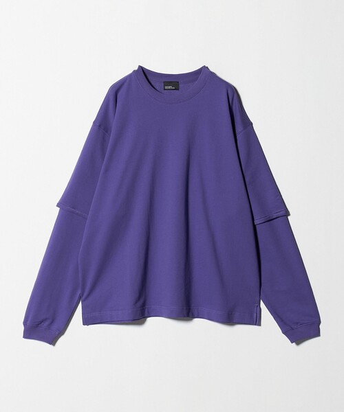 green label relaxing（グリーンレーベルリラクシング）の「【WEB限定】＜GLR or＞フェイクレイヤード クルーネック Tシャツ カットソー（Tシャツ/カットソー・メンズ・ライラック/ライトグレー/ブラック・S/L/M）」の19枚目の写真