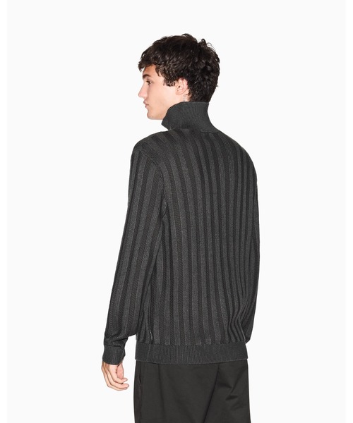 ARMANI EXCHANGE(アルマーニエクスチェンジ)の「【A|X アルマーニ エクスチェンジ】ハーフジップ リブニットプルオーバー(ニット/セーター・メンズ・セージグリーン・LARGE/MEDIUM/SMALL/X-LARGE/X-SMALL)」の2枚目の写真