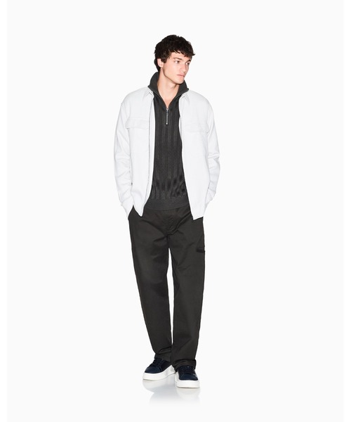 ARMANI EXCHANGE(アルマーニエクスチェンジ)の「【A|X アルマーニ エクスチェンジ】ハーフジップ リブニットプルオーバー(ニット/セーター・メンズ・セージグリーン・LARGE/MEDIUM/SMALL/X-LARGE/X-SMALL)」の4枚目の写真