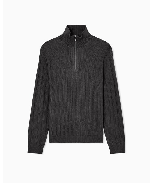 ARMANI EXCHANGE(アルマーニエクスチェンジ)の「【A|X アルマーニ エクスチェンジ】ハーフジップ リブニットプルオーバー(ニット/セーター・メンズ・セージグリーン・LARGE/MEDIUM/SMALL/X-LARGE/X-SMALL)」の5枚目の写真