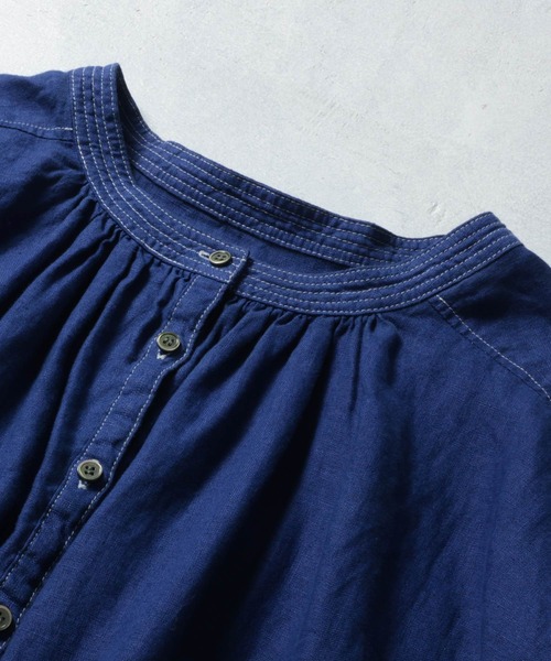 soulberry(ソウルベリー)の「青いリネンのブラウス(シャツ/ブラウス・レディース・ブルー・M/5L/4L/3L/LL/L)」の18枚目の写真