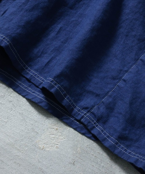 soulberry(ソウルベリー)の「青いリネンのブラウス(シャツ/ブラウス・レディース・ブルー・M/5L/4L/3L/LL/L)」の20枚目の写真