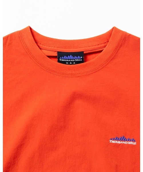 THOUSAND MILE（サウザンドマイル）の「[L's]SHORT SLEEVE OP NY/PU/ショートスリーブワンピース（ワンピース・レディース・オリーブ/カーキ/ブラック/チャコールグレー/レンガ/ネイビー・FREE）」の7枚目の写真