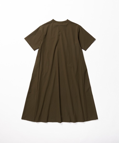 THOUSAND MILE（サウザンドマイル）の「[L's]SHORT SLEEVE OP NY/PU/ショートスリーブワンピース（ワンピース・レディース・オリーブ/カーキ/ブラック/チャコールグレー/レンガ/ネイビー・FREE）」の22枚目の写真
