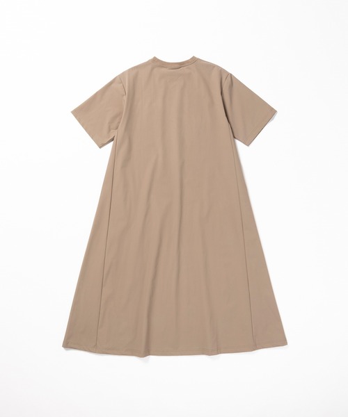 THOUSAND MILE（サウザンドマイル）の「[L's]SHORT SLEEVE OP NY/PU/ショートスリーブワンピース（ワンピース・レディース・オリーブ/カーキ/ブラック/チャコールグレー/レンガ/ネイビー・FREE）」の20枚目の写真