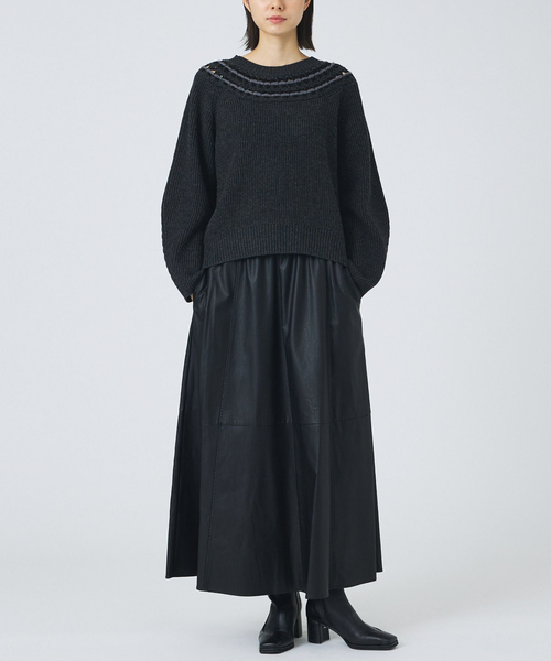 Au BANNISTER（オゥバニスター）の「スノーソールストレッチブーツ（ブーツ・レディース・ブラック/ライトベージュ・38/39/35/36/37）」の3枚目の写真