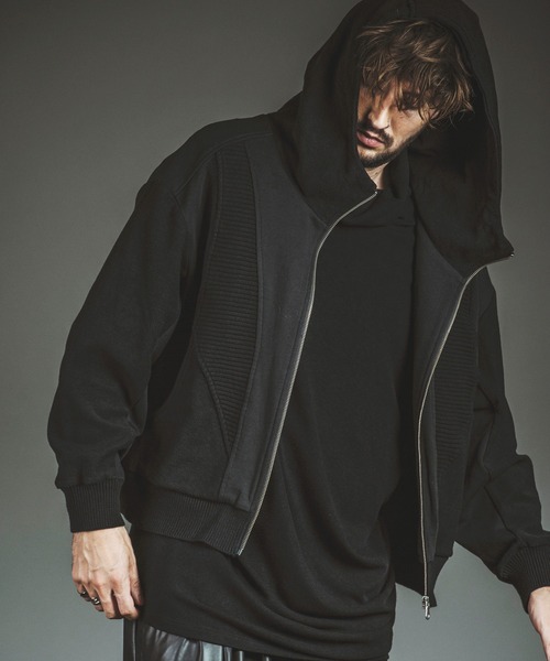 セール】【NO ID.】Changing Knit Hooded Blouson / チェンジング