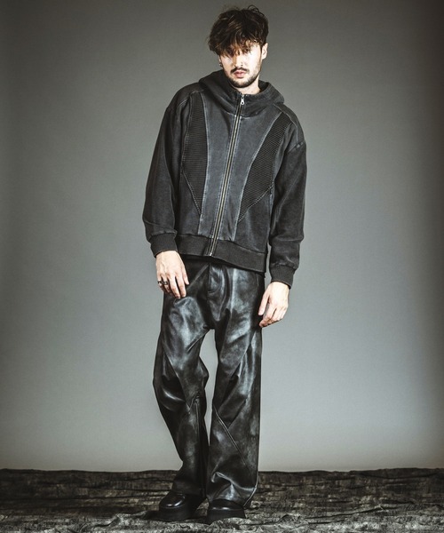 セール】【NO ID.】Changing Knit Hooded Blouson / チェンジング