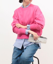 fredy couleur | スウェットライク クルーネックプルオーバーニット(ニット/セーター)