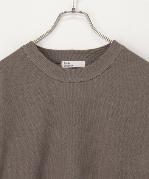 fredy couleur（フレディクルール）の「スウェットライク クルーネックプルオーバーニット（ニット/セーター・レディース・チャコールグレー/オフホワイト/ピンク/ブラウン/ロイヤルブルー・38）」の14枚目の写真