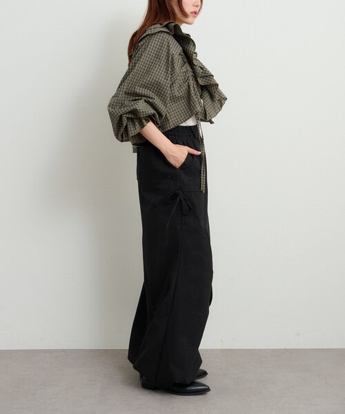 w closet（ダブルクローゼット）の「チェックフリルブラウス（シャツ/ブラウス・レディース・グリーン/レッド/ネイビー・FREE）」の13枚目の写真