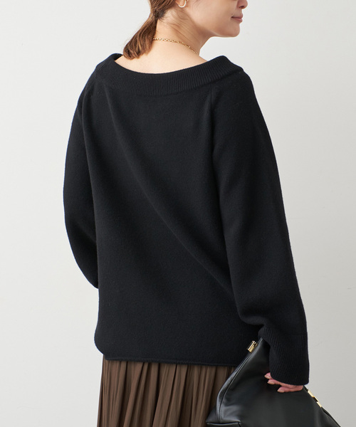 Deuxieme Classe（ドゥーズィエムクラス）の「*ミドルゲージ Vネック ニット（ニット/セーター・レディース・モカ/ベージュ/ブラック・FREE）」の9枚目の写真